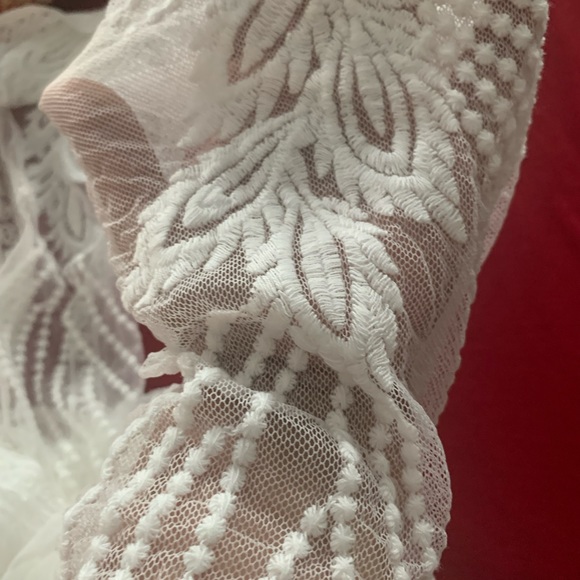 NWT! Black Tape Sheer Embroidered Long XS Kimono, Cover-Up, Wrap, Retail $69 - Picture 6 of 11